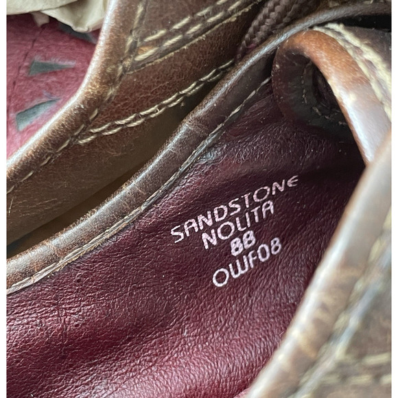 Vintage Earth Shoes Leather Sneakers Retro Low Top Lace‎ Up Rubber Sole Y2K 8B - Picture 11 of 11